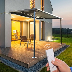 Auvents de couverture de patio étanches pour système de toiture de pergola électrique en aluminium de <span class=keywords><strong>3m</strong></span> 4m 5m de largeur personnalisés - Product Image 1