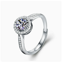 Bague en moissanite en forme de cube de sucre, faite à la main, style luxe léger haut de gamme, tendance mode, bijou de doigt