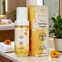 Nettoyant Visage Purifiant et Apaisant pour Peaux à Tendance Acnéique au Soufre Fermenté – Contrôle du Sébum, Purification des Pores, Élimination des Éruptions et Atténuation des Rougeurs