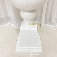 Support de vase en métal blanc de 100 cm de haut, pot à fleurs de mariage, pilier pour plantes, centre de table vintage grec, décoration de table
