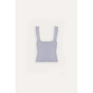 เสื้อครอปท็อปสีเทา ระบายอากาศได้ดี แต่งลายกุหลาบ คอเสื้อไม่สมมาตร สายเดี่ยว สไตล์เซ็กซี่ลำลอง เหมาะสำหรับใส่ไปเที่ยวคลับ ฟรีไซส์ ผ้าถักทอ - Product Image 1