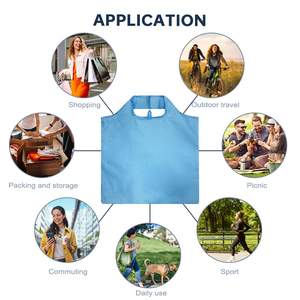 Bolsa de Compras Plegable Reutilizable de Gran Capacidad, Ecológica, de Poliéster, para Supermercado, Nueva de Fábrica, Promocional - Product Image 4