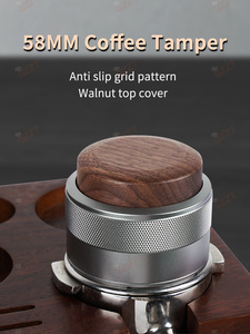 Manomissione Espresso 51mm 58mm compatibile con la molla per tutti i filtri di <span class=keywords><strong>caffè</strong></span> in legno di noce copertura <span class=keywords><strong>caffè</strong></span> Tamper - Product Image 5