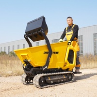 AUSTTER Dumper sur Chenilles Hydraulique Intégral de 800 Kg, Propulsé par Moteur à Essence B&S / Ducar de 15 CV, pour Chantiers