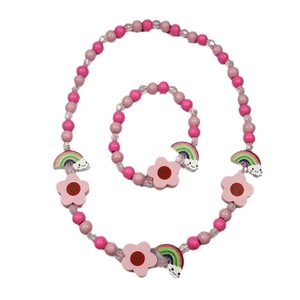 Juego <span class=keywords><strong>de</strong></span> Joyería <span class=keywords><strong>de</strong></span> Madera Ecológico con Diseño <span class=keywords><strong>de</strong></span> Arcoíris <span class=keywords><strong>de</strong></span> Dibujos Animados, Cuentas <span class=keywords><strong>de</strong></span> Colores Pastel, Collar, Pulsera y Accesorios para Niñas, Regalo <span class=keywords><strong>de</strong></span> Cumpleaños - Product Image 5