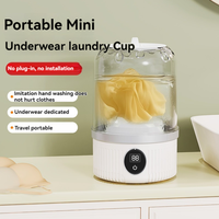 Mini Lave-Linge pour Sous-Vêtements, Sans Installation, Petit, Sans Fil, Portable, Spécial Chaussettes, Tasse de Lavage