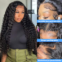 Perruques en cheveux humains brésiliens vierges à densité 180 % avec dentelle HD transparente pour femmes noires – Vente en gros en dropshipping