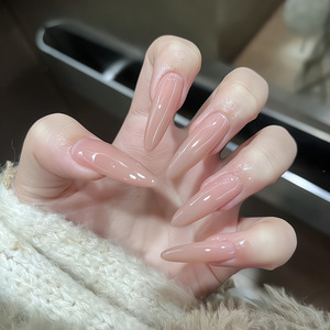 Armadura tejida a mano 30 piezas venta al por mayor parche de manicura ovalado desnudo puro se puede separar - Product Image 2