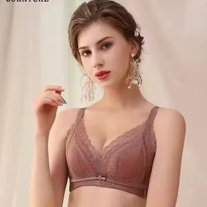 4-6 Hot Bán người phụ nữ ren áo ngực và panty cô gái đáng yêu dễ thương Nhật Bản Phong Cách Underwire đẩy lên ren áo ngực