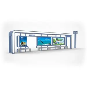 Outdoor High Quality Advertising Bus Stop Shelters for Sale Bus shelter with advertising light box