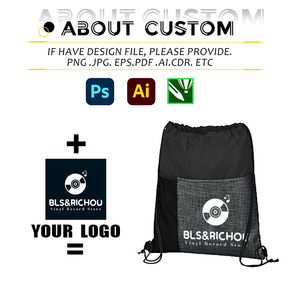 Custom Logo Drawstring <b>Bag</b> Eco-Friendly Waterproof Polyester Drawstring Backpack Promotional Gifts Fitness Drawstring Backpack - Product Image 3
