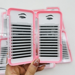 Siêu tốc độ wispy PREMADE khối lượng người hâm mộ lông mi 0.05mm 0.07mm Spike cụm người hâm mộ tốc độ cao lông mi ứng dụng - Product Image 5