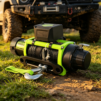 Treuil électrique de sauvetage pour véhicule tout-terrain SUV à câble synthétique 12V/24V DC, spécifications personnalisées, 10000LBS
