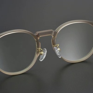 New Retro chống ánh sáng màu xanh kính mắt cho nam giới phụ nữ thoải mái Vòng hạt gỗ khung trong hợp thời trang đen PC chất liệu - Product Image 6