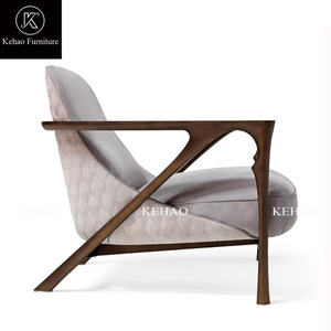 Chaise longue moderne du milieu du siècle en bois massif noir en similicuir <span class=keywords><strong>Fauteuil</strong></span> rembourré au design <span class=keywords><strong>scandinave</strong></span> - Product Image 5