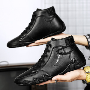 Botas de Desierto para Hombre 2026, Impermeables, con Punta, Cortas, Otoño/Invierno, Cuero Genuino, Estilo Británico, Brillantes, Casuales de Negocios, de Caña Alta - Product Image 2