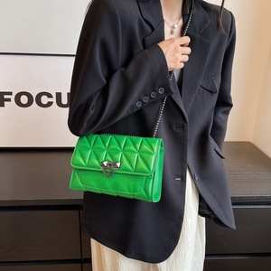 Lady Fashion Chain Crossbody Bag Single Shoulder Small <b>Square</b> Zip Closure Portable Water Resistant Women's Bags Tanjing - Product Image 5