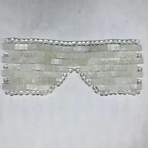 Máscaras faciales de cristal de cuarzo rosa Natural personalizadas, herramienta de masaje, piedra de tigre frío, máscara de Ojos de cuarzo rosa de Jade, masaje de ojos - Product Image 6