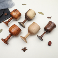 Gobelet à vin en bois Vintage, verre à vin écologique, fait à la main, tasse à eau