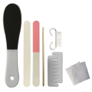 Manicure Pedicure Foot Care Salon Bath Hotel Disposable Nail <b>File</b> Brush Kit with Slipper - Product Image 6