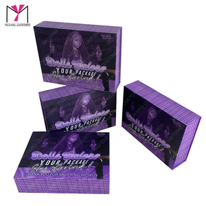 MUYANG HOT SALE Purple Magnetic Premium Headband WIG <b>Box</b> - Product Image 3
