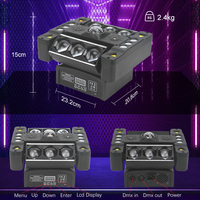 Projecteur de scène à six têtes mobiles, éclairage disco avec puissance de 80W, DMX 512, télécommande pour DJ, fête, mariage, événement