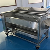 Dezoton Automatische Aardappel-Taro Was- en Schilmachine Borstelrol Groenteschiller Spirale Borstel Schilmachine