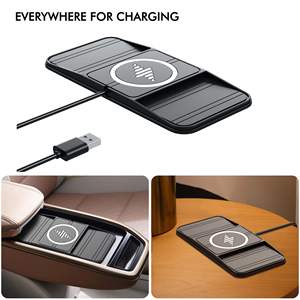 <span class=keywords><strong>Chargeur</strong></span> sans fil 2-en-1 15W, station de recharge inductive antidérapante pour voiture, tapis de recharge sans fil pour <span class=keywords><strong>iPhone</strong></span> 17 - Product Image 5