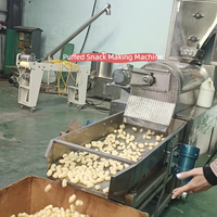 Double vis industrielle loisirs 120 ~ 150 kg/h bouffées de maïs croustillantes faisant la ligne de production de casse-croûte de nourriture de bouffée de machine