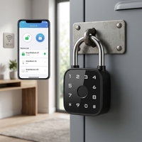 Nouveau cadenas intelligent à empreinte digitale carré chromé étanche IP65 2026 avec application Tuya pour déverrouillage sans clé, rechargeable USB-C, idéal pour la salle de sport