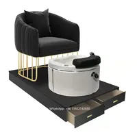 Luxury Nails Equipment Seats Foot Spa Massage Bowl Throne Chair Wooden Pedicure Spa Chairs ZY-PC022