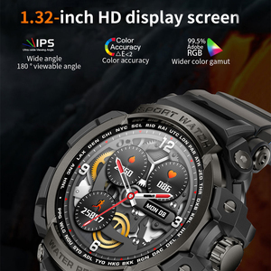 Lc16 1.32inch TFT HD Màn hình hiển thị IP68 thể thao không thấm nước xem HD cuộc gọi ứng dụng điều khiển cảm biến quang học đa chức năng smartwatch - Product Image 3