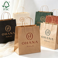 Individuelle Farbige Hochzeits-Gastgeschenke Feiertags-Souvenir Boutique Geschenkverpackung Kraftpapier Geschenktüte mit Gedrehtem Griff Kaffee-Mitnahmetüte