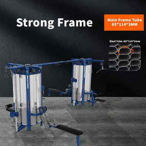 <span class=keywords><strong>Gimnasio</strong></span> comercial Equipo de fitness Sistema de <span class=keywords><strong>polea</strong></span> de Estación múltiple Entrenador de funciones 8 estaciones Multi-Jungle - Product Image 4