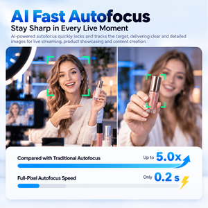กล้องสตรีมมิ่ง AI แบบเลนส์คู่ 4K กล้องเว็บแคม PTZ กล้องอัจฉริยะ AI 4K สำหรับการถ่ายทอดสด - Product Image 4