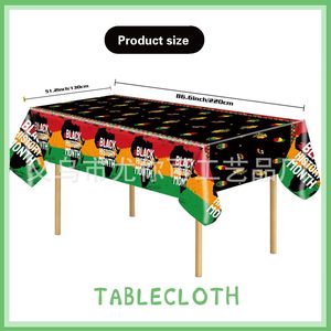 Mantel Desechable para el Mes de la Historia Negra, Decoración para Fiesta con Temática Afroamericana, Diseño Impreso Digital en 3 Colores - Product Image 5