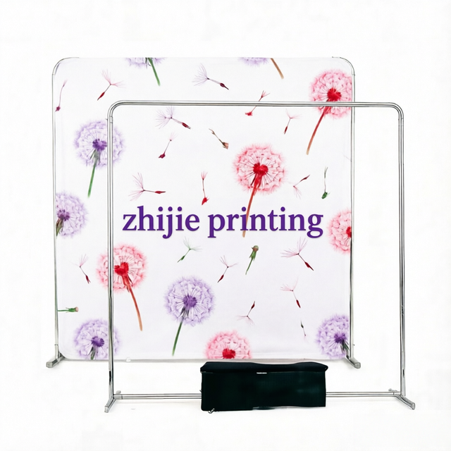 Advertising Custom Print Foldable Tension Fabric Backdrop Banner Trade Show Event Logo Photography Back Drop Stand Durable