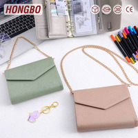 Classeur à budget en cuir de lézard Ins Etsy Hot A6 supportant la sublimation par 6 bagues en or comme couverture de l'agenda avec feuille de mouche disponible
