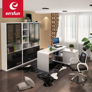 Đơn Giản Hiện Đại Trắng Bảng Điều Khiển Bàn Sơn Xoay Góc Đa Chức Năng Máy Tính Văn Phòng Bàn Viết - Product Image 4