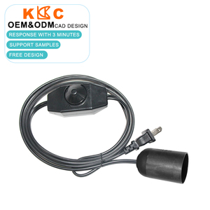 Mỹ 2 Pin Cắm Ổ Cắm 18AWG Spt-2 Màu Đen Dây Điện 6ft Dây Điện Cho Đèn - Product Image 1