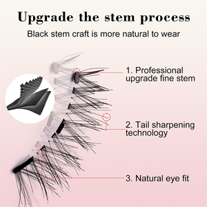 <span class=keywords><strong>Cils</strong></span> magnétiques intégrés sans adhésif de type renard – Étui <span class=keywords><strong>magnétique</strong></span> monobloc - Product Image 2