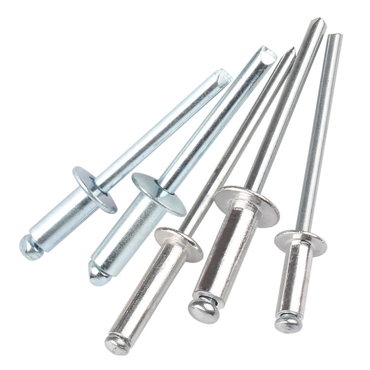 Wholesale Low Price DIN7337 4x12mm Open Type Pop Blind Zinc Rivet