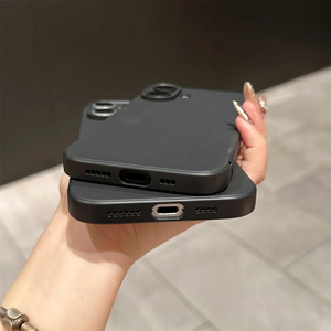 Custodia Ultra sottile in TPU nero opaco satinato per <span class=keywords><strong>iPhone</strong></span> 16 15 14 13 12 Mini <span class=keywords><strong>11</strong></span> Pro Max X XS XR 7 8 Plus <span class=keywords><strong>Cover</strong></span> protettiva per obiettivo della fotocamera - Product Image 6