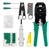 Kit de réseau DIY 30-en-1 avec sac, outils de sertissage en acier UTP STP RJ45 RJ11 RJ12, pour câbles Ethernet FTTH Cat5 Cat5e CatA LAN