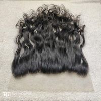 Venta al por mayor de cabello virgen indio Remy con línea de cabello natural transparente HD, ondas naturales, frontales de encaje 13x6, tamaño 12A, cabello crudo de un solo donante.