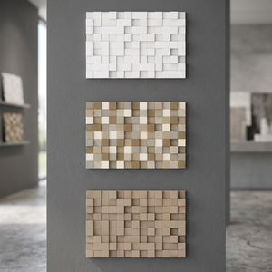 Carreaux muraux en céramique émaillée 3D à motif floral, 30x45cm, style Turin, finition polie, garantie 5 ans+, épaisseur 10mm, pour piscines et hôtels - Product Image 2