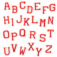 À la mode bricolage 5CM coloré brodé Patch lettres presse à chaud broderie Alphabet lettre numéro patchs pour fer sac chapeau