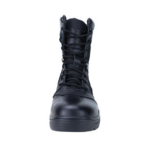 Nieuw Ontwerp Zwart Lederen Tactische Laarzen Met Rits - Product Image 3