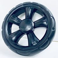 Roues de poussette pour bébé Nobby de 6 pouces, pneus en mousse plastique avec frein, capacité de charge de 15 à 20 kg