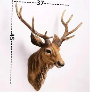 Animal Decoration Home Decoration Resin Wall Animal Head Sculpture Polyresin Deer Head For Wall Decoration